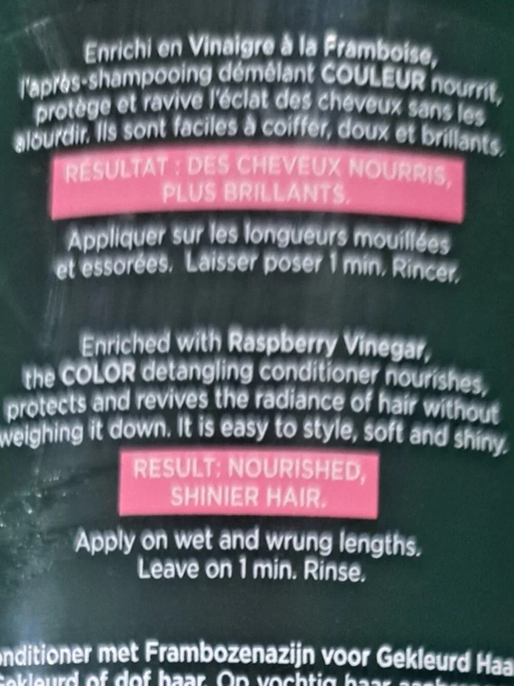 YVES ROCHER PROTECTIVE CONDITIONER WITH RASPBERRY VINEGAR